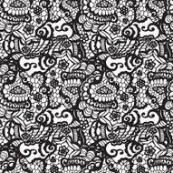 Lace seamless pattern with flowers N238