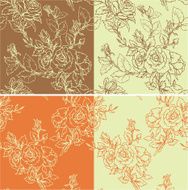 Set of seamless backgrounds - Floral Seamless Pattern
