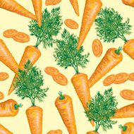 seamless pattern of ripe carrot