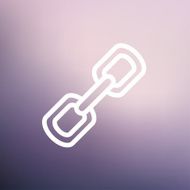 Metal chain link thin line icon