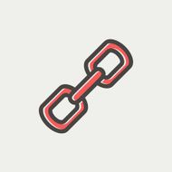Metal chain link thin line icon N2
