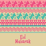 Greeting card design for Eid Mubarak celebration