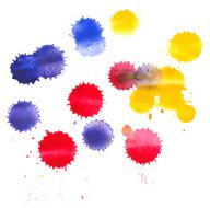 Colorful watercolor splashes