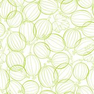 Seamless pattern with gooseberry