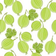 Seamless pattern with gooseberry N2