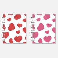 Spiral notebook heart design