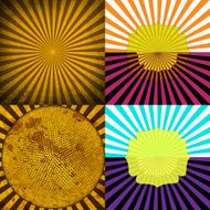 set of Old vintage paper template texture N16