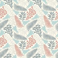flowers and leaves on a white background