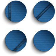 Jeans Circle Blue Denim Button N2