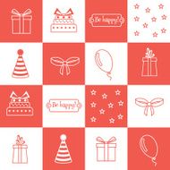 seamless pattern Birthday birthday party N2