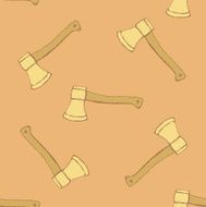 Sketch axe in vintage style