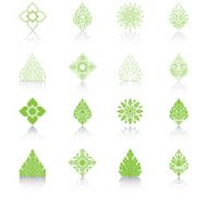 Set of Line Thai Art Icons Vector Illustration