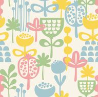 Seamless pattern with plants N2