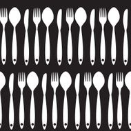Fork Knife and Spoon Seamless Pattern Vector Illustration