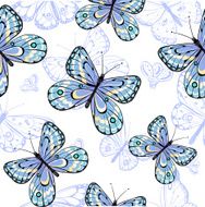 Seamless pattern of butterflies N3