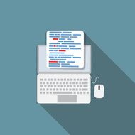 Programming Coding Concept Flat Background Vector Illustration N2