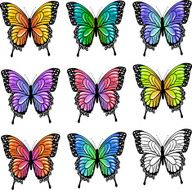 Set of colorful butterflies N5
