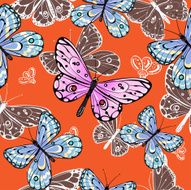 Seamless pattern of butterflies N5