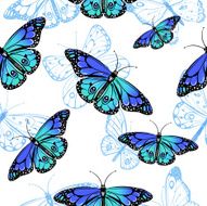 Seamless pattern of butterflies N7