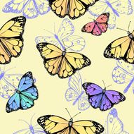 Seamless pattern of butterflies N9