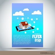 Vector brochure flyer cover design template N6
