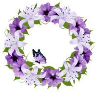 Border Of Colorful Flowers and Butterfly Vector illustration