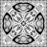 unique coloring book square page for adults - floral authentic N30
