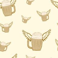 Seamless winged beer