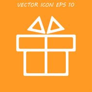 Gift box itson - vector icon N2