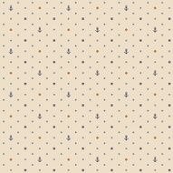Vector seamless nautical bright pattern with dots and anchors N3