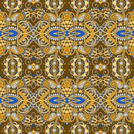 geometry vintage floral seamless pattern ethnic style N2