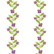 Seamless cute cartoon kids flowers pattern background