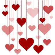 garland of hearts vector background Valentine&#039;s Day wedding N2