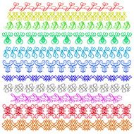 Set of Colorful sewing stitch on a white background N2