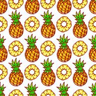 seamless cute pineapple