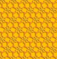 Floral Orange 3d Seamless Pattern Yellow Background N2