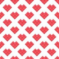 seamless pattern hearts of triangles N3