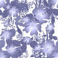 Abstract elegance seamless pattern with purple flowers background