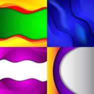 Collection of abstract multicolored backgrounds Eps 10 design N4