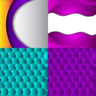 Collection of abstract multicolored backgrounds Eps 10 design N5