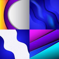 Collection of abstract multicolored backgrounds Eps 10 design N6