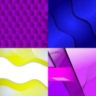 Collection of abstract multicolored backgrounds Eps 10 design N7