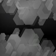Vector Abstract geometric shape from gray cubes N48
