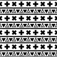 Seamless vector black and white pattern N6