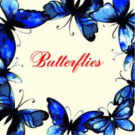 Flying butterfly card