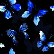 Watercolor butterfly seamless pattern N8