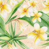 Watercolor Tropical Pattern with Sand