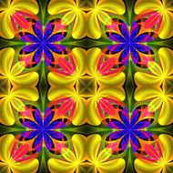 Beautiful symmetrical pattern of the flower petals in fractal design N3