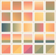 Abstract natural color paletts backgrounds collection in soft gradient shades