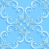 Floral seamless wallpapers in the style of Baroque